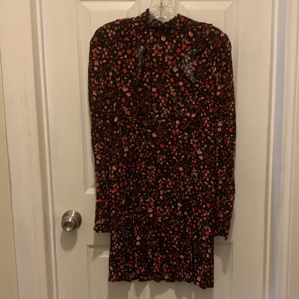 Express black and pink dress